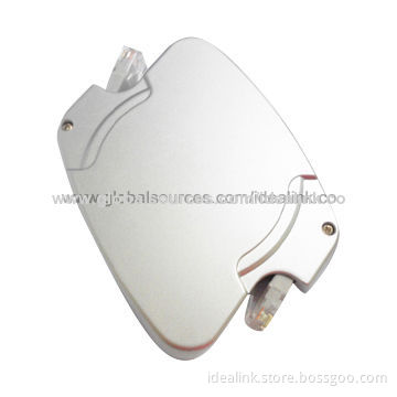 Cat5e Retractable Flat Patch Cord with 32AWG Bare Copper Conductor, RJ45 Connector, OEM Welcomed